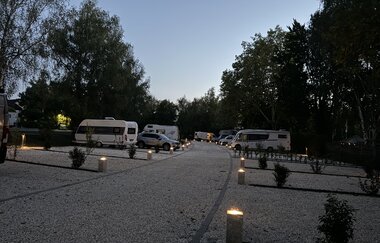 Abenddämmerung CamperChillCorner Neckarsulm
