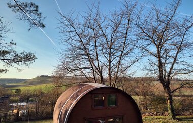 Aussicht Schlaffass Campingplatz Oberes Leintal | Schwaigern | HeilbronnerLand