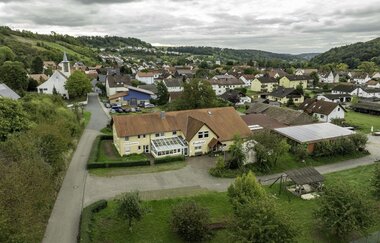 Luftaufnahme vom Gästehaus