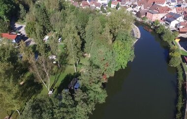 Naturcamping Braunsbach Luftaufnahme