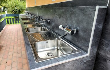 Naturcamping Braunsbach Spülbereich
