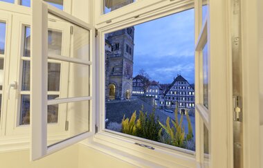Stadt-gut-Hotel und Gasthof Goldener Adler in Schwäbisch Hall: Ausblick vom Zimmer
