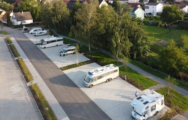 Wohnmobilhalt "An der Hilsbach", Stadt Eppingen, Luftbild
