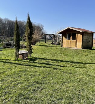 Außenanlage & Aussicht am Ferienhof "Die Römer" | Schwaigern | HeilbronnerLand