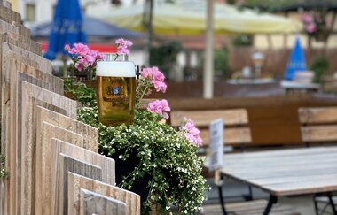 Biergarten im Landgasthof zum Stern