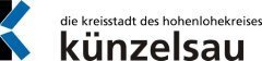 Das Logo der Stadt Künzelsau ist ein großes K und Die Kreisstadt des Hohenlohekreises