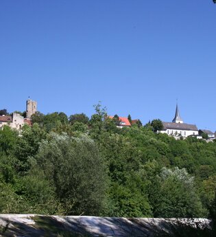 Krautheim vom Jagstwehr bei Klepsau