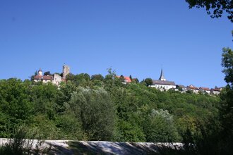 Krautheim vom Jagstwehr bei Klepsau