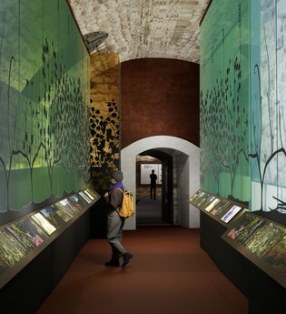 Modellbild der geplanten Ausstellung in der Deutschen Weinwelt | Brackenheim