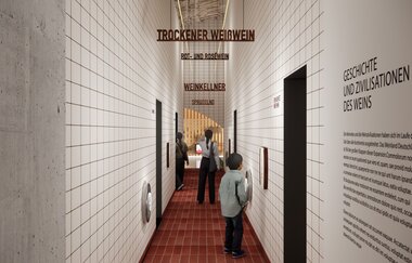 Modellbild der geplanten Ausstellung in der Deutschen Weinwelt | Brackenheim