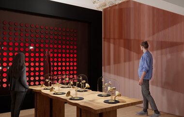 Modellbild der geplanten Ausstellung in der Deutschen Weinwelt | Brackenheim