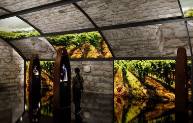Modellbild der geplanten Ausstellung in der Deutschen Weinwelt | Brackenheim