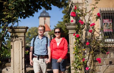 Gartenanlage im Burghof | Grafenburg Lauffen am Neckar | HeilbronnerLand
