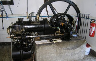 Pumpe in der historischen Pumpstation Blaufelden