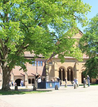 Westfassade mit Brunnen