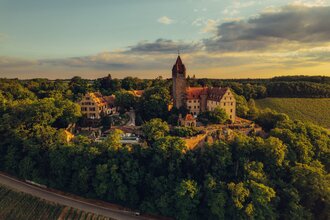 Schloss Stocksberg aus der Vogelperspektive