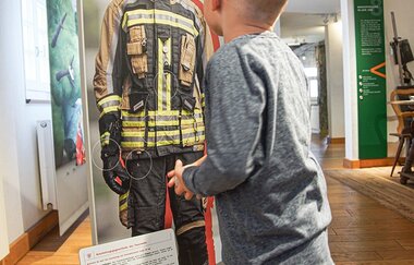 Mitmachstation in der BLAULICHT-Ausstellung