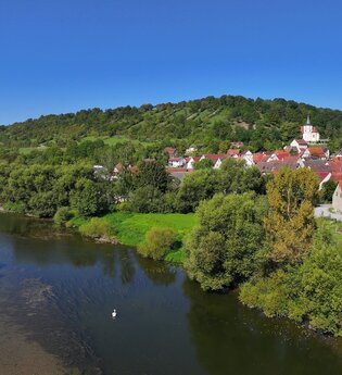 Ailringen liegt am Fluss Jagst