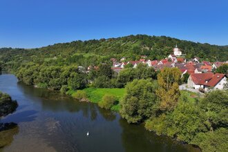 Ailringen liegt am Fluss Jagst
