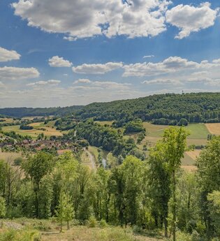 Blick von Langenburg ins Jagsttal
